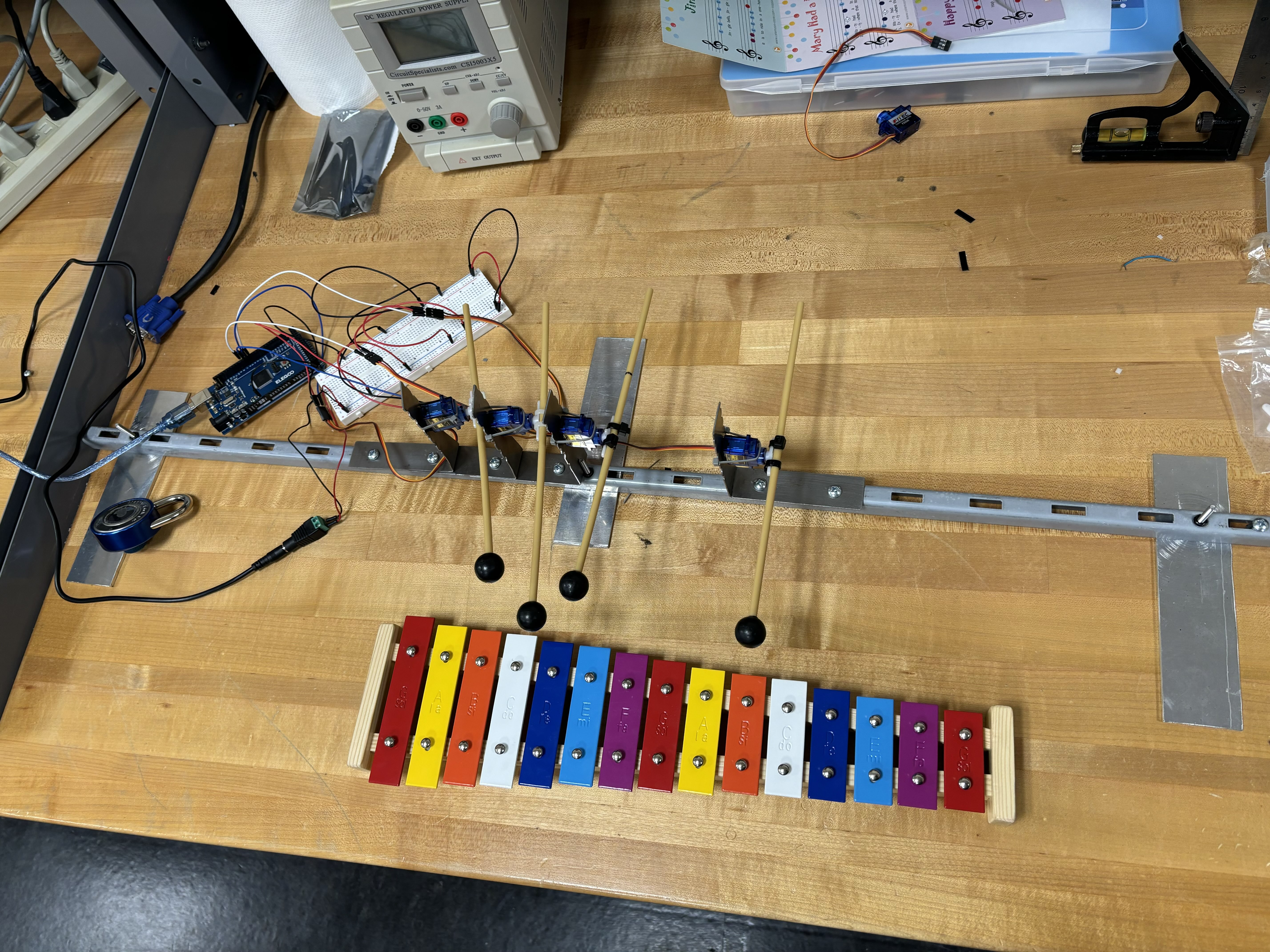 Xylophone Robot Top-Down View